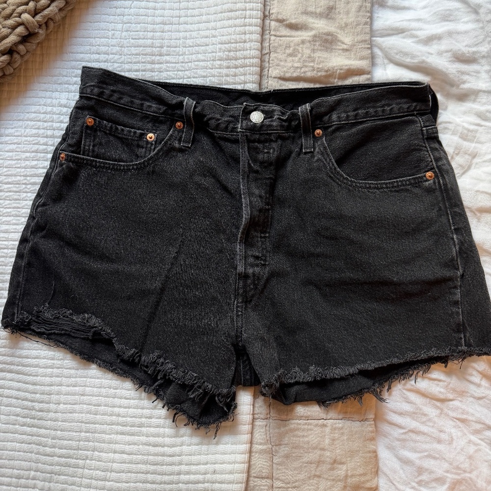 Levi's Denim Shorts, Size W34, Black